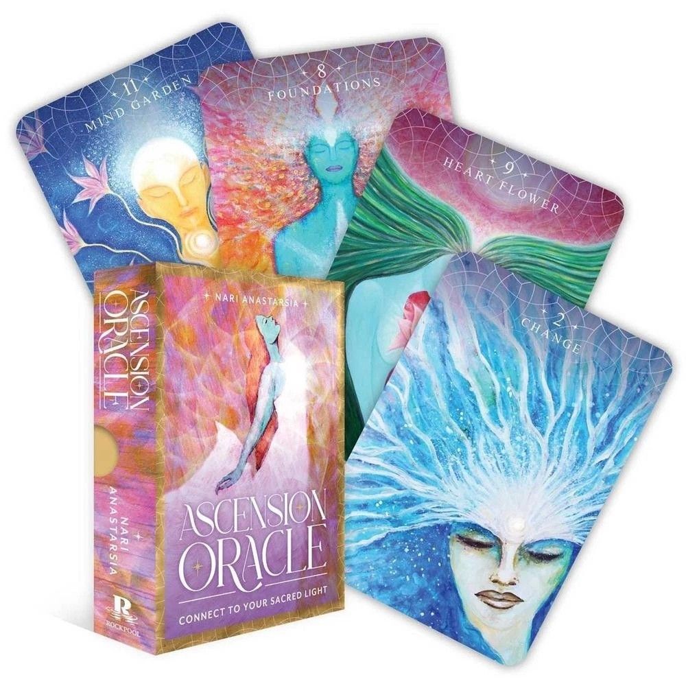 Ascension Oracle: Connect to your sacred light by Nari Anastarsia Cards Book